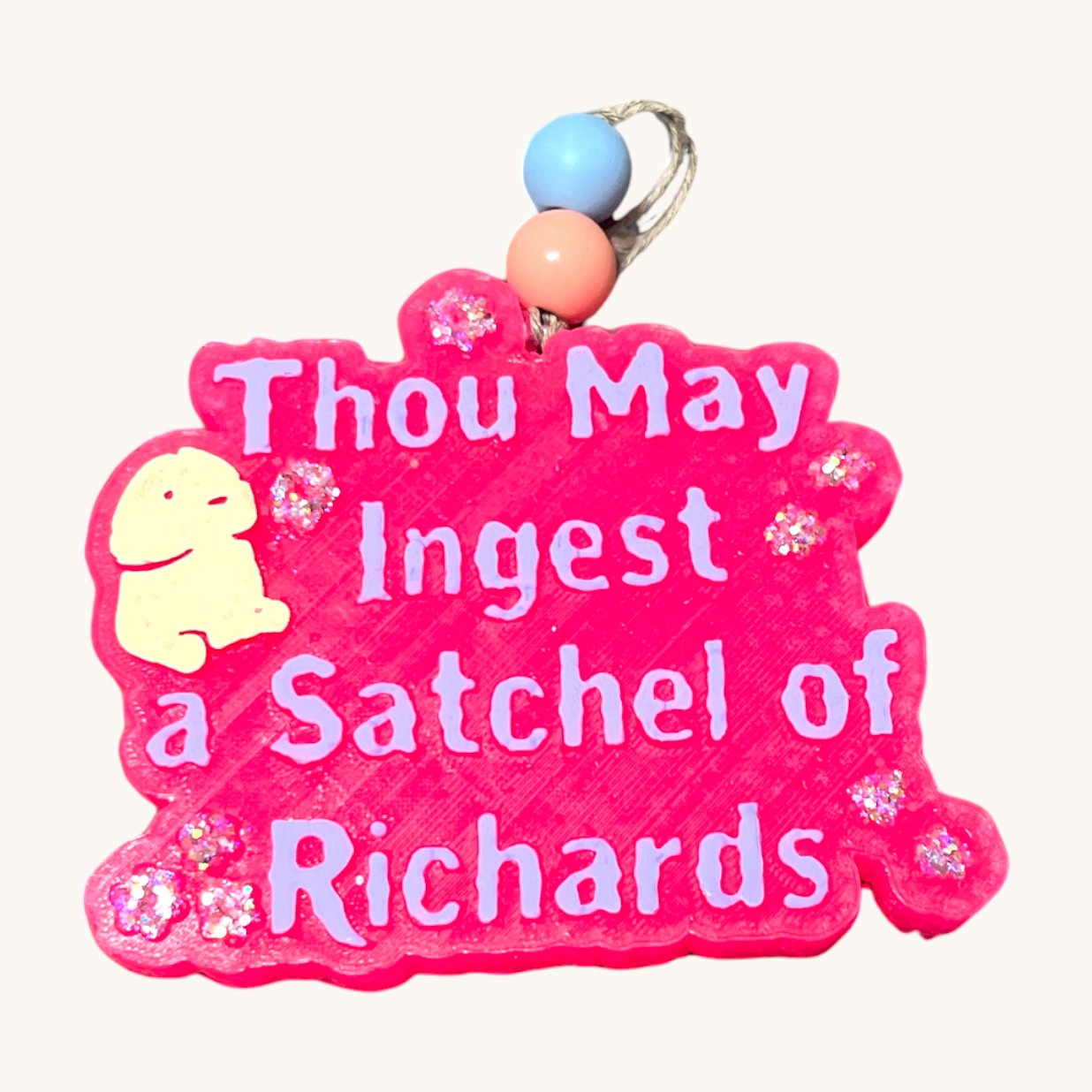 a sign that says thou may ingest a satchel of richards