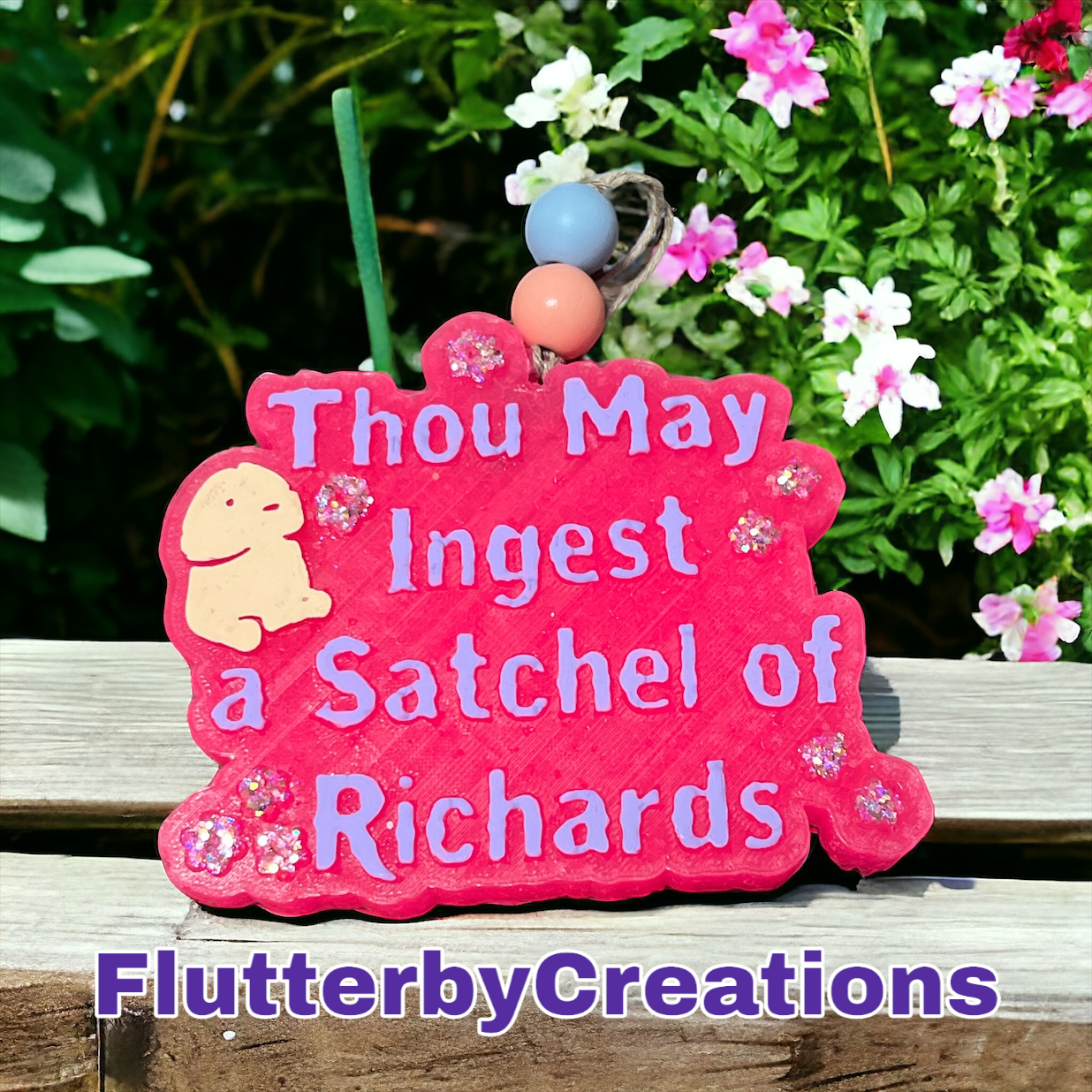 a sign that says thou may ingest a satchel of richards