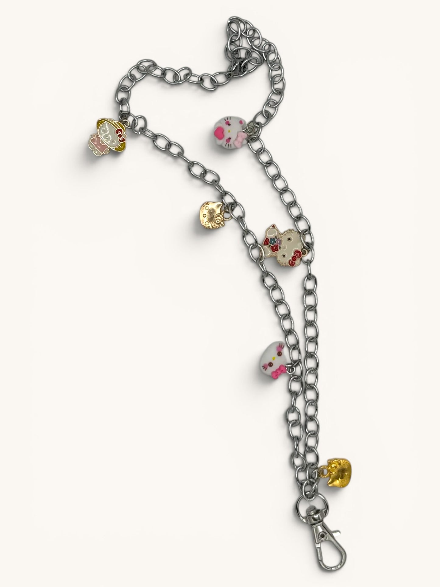 Flutterby Creations Freshie Hangers with clasp, featuring Hello Kitty charms and decorative beads.