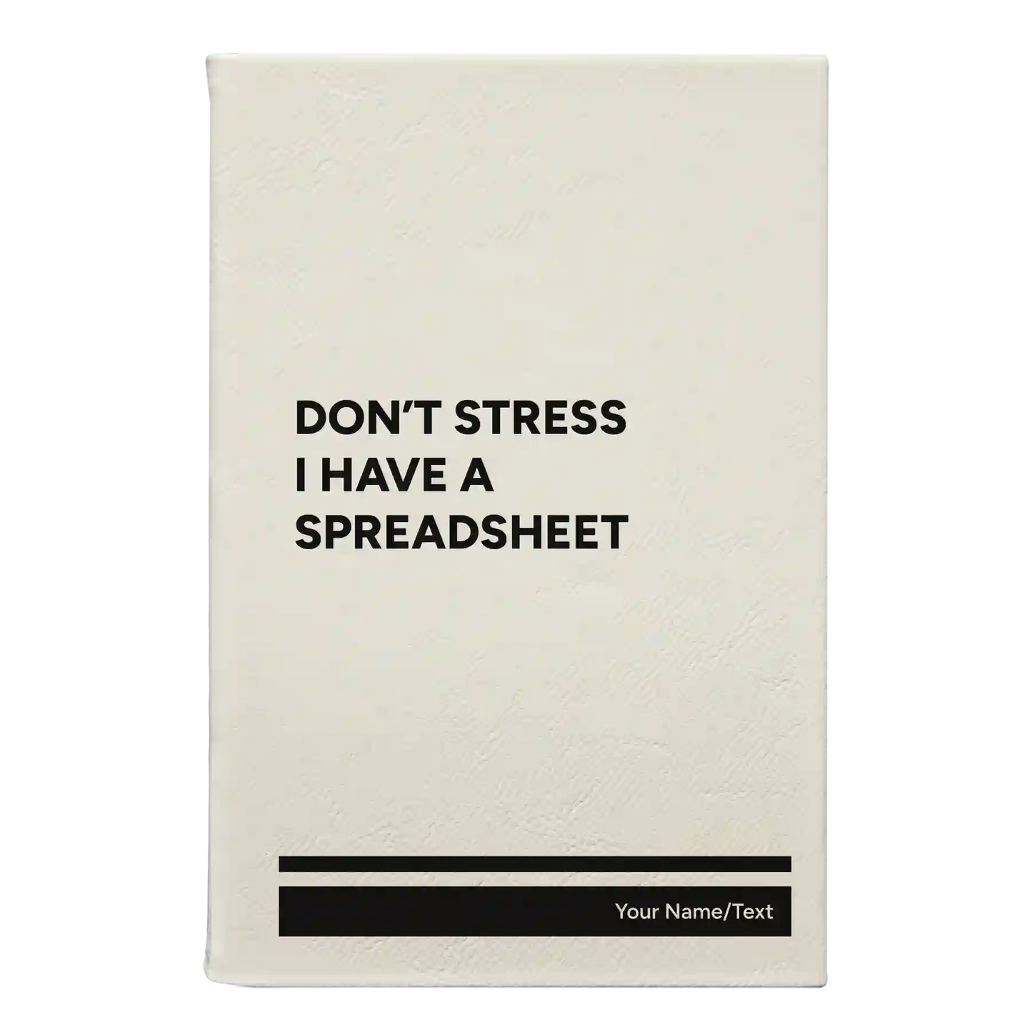 Personalized I have a Spreadsheet Leatherette Journal (small) | White