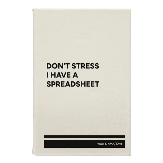 Personalized I have a Spreadsheet Leatherette Journal (small) | White