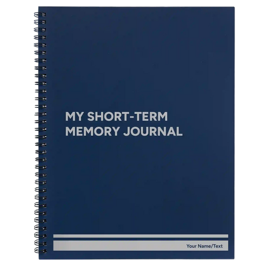 Personalized My Short-Term Memory Journal Spiral Notebook (large) | Blue